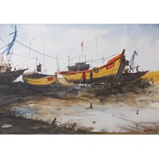 Beach landscape Water Color Painting